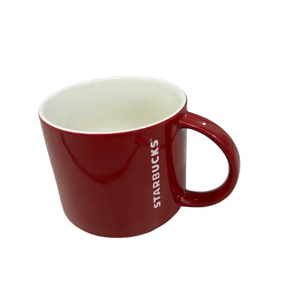 Never used 2012 Starbucks red and white porcelain coffee mug - Picture 1 of 8